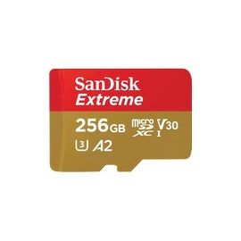 EXTREME MICROSDXC 256GB+SD ADAPATER 190MB/S 130MB/S A2 C10