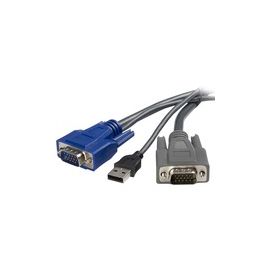 1.8 m Ultra-Thin USB VGA 2-in-1 KVM Cable