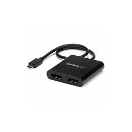USB-C to DisplayPort Multi Monitor Splitter - USB Type-C 2-Port MST Hub - USB C to 2x DP Splitter - USB Type C to DP MST Hub