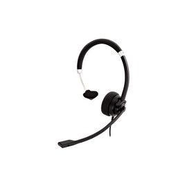 DELUXE MONO HEADSET W/MIC VOL CTRL 1.8M 3.5MM BLK