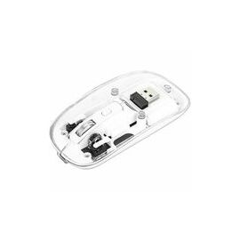 TRANSPARENT/WHITE WIRELES MOUSE 2.4GHZ BLACK USB-A 1200DPI
