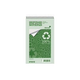 Silvine Everyday Shorthand Notepad Recycled Wirebound Ruled 160pp 70gsm 125x200mm Ref RE160 [Pack 12]