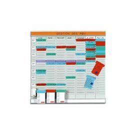 VAL-REX Planning OFFICE PLANNER 7 bandes de 24 fiches indice 2 + 1 band index