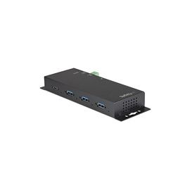 4 Port USB C Hub 10Gbps - Metal Industrial USB 3.2/3.1 Gen 2 Type-C Hub - 3A/1C - USB-C or USB-A Host - Mountable - ESD/Surge