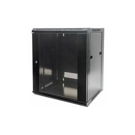 19IN WALLMOUNT CABINET 12U -635X570X600MM FLATPACK BLACK