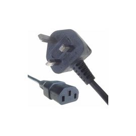5M UK Male (BS1363) to IEC C13 female mains power cable