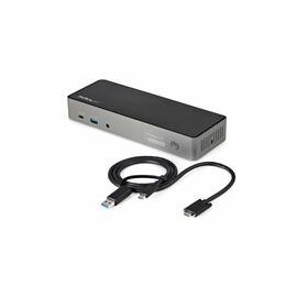 USB-C & USB-A Dock - Hybrid Triple Monitor Laptop Docking Station DisplayPort & HDMI 4K 60Hz/85W PD/6x USB/GbE/USB 3.1 Gen 2