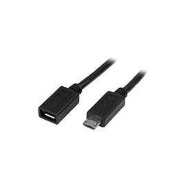 0.5m 20in Micro-USB Extension Cable - M/F - Micro USB Male to Micro USB Female Cable