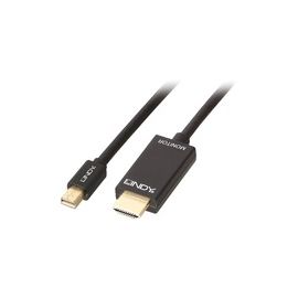 LINDY Kabel Mini DisplayPort/HDMI 4K30 (DP: passiv) 1m mDP Stecker an HDMI Stecker