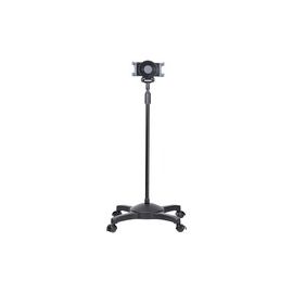 Mobile Tablet Stand with wheels, Height Adjustable, Universal Rolling Tablet Stand for 7 to 11 inch w/ Detachable Holder, TAA