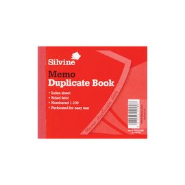 SILVINE DUP BOOK 4X5 MEMO 603