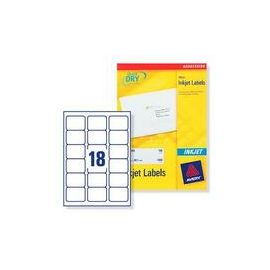 AVERY BoÃ®te de 450 étiquettes adresses jet d encre 63.5x46.6 blanches J8161-25