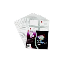 Rexel Nyrex Business Card Pocket A4 Pack of 10 13681