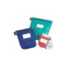 Versapak Cash Bag Tamper-Evident Zip Heavyweight Material Medium W267xD50xH267mm Blue Ref CCB0