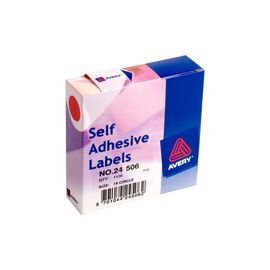 Avery Label Dispenser for Diam.19mm Red Ref 24-506 [1120 Labels]