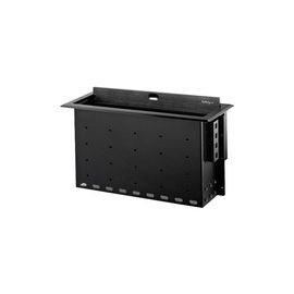 Dual-Module Conference Table Connectivity Box - Customizable - Add two connectivity modules of your choice (sold separately) - Add charging power, AV and laptop connections directly to your boardroom table - Features a lid that closes flush with the table