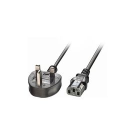 Lindy 7.5m UK 3 Pin Plug to IEC C13 mains power Cable. Black