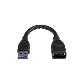 6in Black USB 3.0 Extension Adapter Cable A to A - M/F