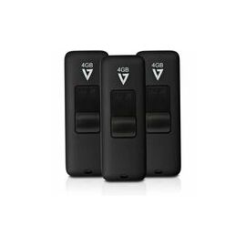 4GB FLASH DRIVE 3PK COMBO USB 2.0 BLACK RETRACT CONECT