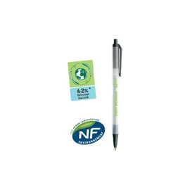 Bic Ecolutions Clic Stic Ball Pen Recycled Retractable 1.0mm Tip 0.4mm Line Black Ref 8806872 [Pack 50]