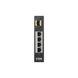 5-PORT GIGABIT INDUSTRIAL POE SWITCH WITH 4 1000BASE-T POE PORTS AND 1 SFP PORT OPERATING TEMP UP TO 75 deg C DIN RAIL MOUNTABLE