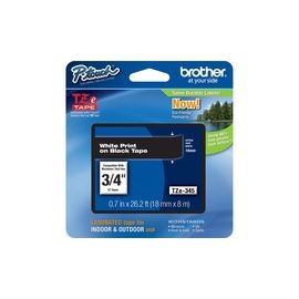 Lettering Tape, 3/4" Size, White/Black