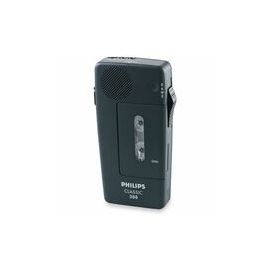 388 Cassette Mini Dict Recorder, 2-13/32"x1"x5" , Black