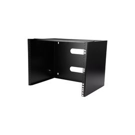Wall-Mount Bracket for Shallow Rack-Mount Equipment - Solid Steel - 8U Mount equipment that is up to 12 inches deep, such as patch panels or network switches, to your wall.