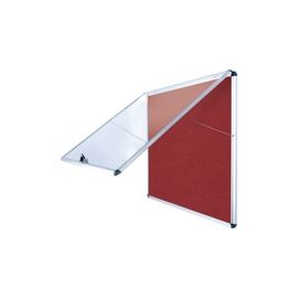 Bi-Office Fire Retardant Display Case Glazed Blue Fabric 18xA4 W1350xD50xH1200mm Ref ST390101150