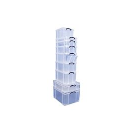 Box Really Useful Plastic Clear 64L
