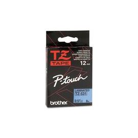 TZe531 12mm x 8m Standard laminated Blac