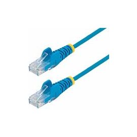 0.5 m CAT6 Cable - Slim CAT6 Patch Cord - Blue - Snagless RJ45 Connectors - Gigabit Ethernet Cable - 28 AWG (N6PAT50CMBLS)