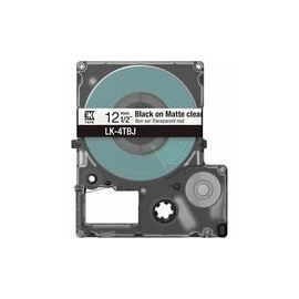 Epson LK-4TBJ Black on Matte Clear Tape Cartridge 12mm - C53S672065