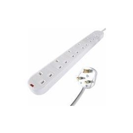 5M 6 WAY SURGE PROTECTED POWER EXTENSION BLOCK - UK PLUG TO 6 X