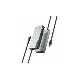 USB-C Fusion MAX 6-in-1 Hub # 1 x HDMI 4K60Hz, 1 x VGA, 2 x USB-A (USB 3.0), 1 x Gigabit Ethernet, 1 x USB-C (Data & PD) - Space Grey