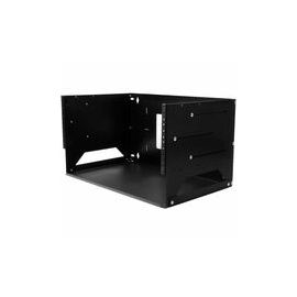 4U Wall-Mount Server Rack with Built-in Shelf - Solid Steel - Adjustable Depth 12in to 18in
