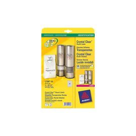 ETIKETT CRISTAL CLEAR L7780-25 TRANSPARENT 25BL.600STCK 40MM