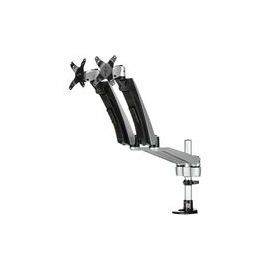 Dual Monitor Mount w/ Full-Motion Arms - Stackable - Interchangeable arms w/ Articulation and Spring-assisted Height Adjustment