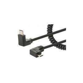 USB-C TO MICRO-USB CABLE 1M- CURLY MALE/MALE BLACK USB 2.0