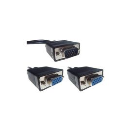 150mm Monitor ?Y? splitter cable - HD15M to 2 x HD15F