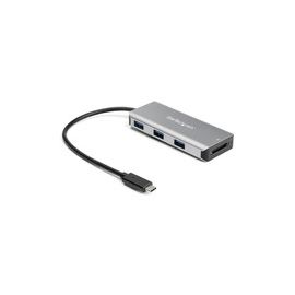 3 -Port USB-C Hub 10 Gbps with SD Card Reader & 9.8" Attached Host Cable - 3x USB-A (HB31C3ASDMB)