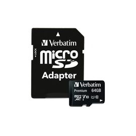 MICRO SDXC w/Adapter, 64GB, Black