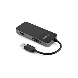 USB 3.0 to HDMI VGA Adapter - 4K 30 - External Video & Graphics Card for Mac & Windows - 2-in-1 Multiport Dongle (USB32HDVGA)
