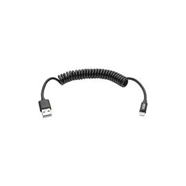 USB SYNC/CHARGE COILED CONNECTOR BLK4 FT