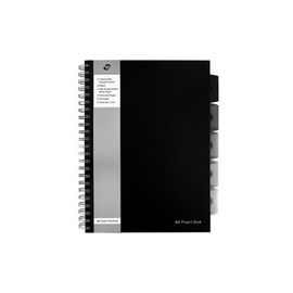 PUKKAPAD PROJECT BOOK A4 250SHT BLACK