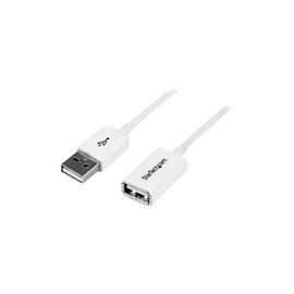1m White USB 2.0 Extension Cable A to A - M/F