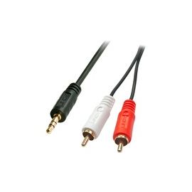 LINDY Premium Audio-Adapterkabel 1m 2x RCA (Cinch) Stecker an 3,5mm Klinkenstecker