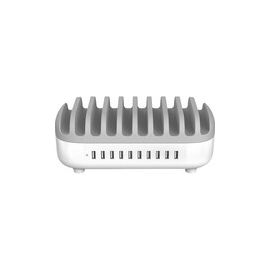 10 Port USB Charg Dock station WHT UK