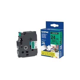 TZE-751 LAMINATED TAPE 24MM 8M BLACK ON GREEN