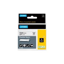 RHINOPRO 1/2 WHITE FLEXIBLE NYLON LABELS